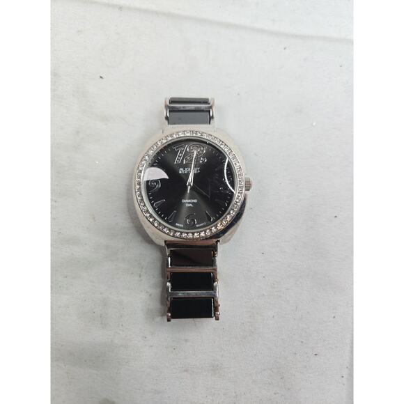 August Steiner Women\'s AS8066BK Swiss Quartz Diamond &Crystal Ceramic Watch $395 main image 5